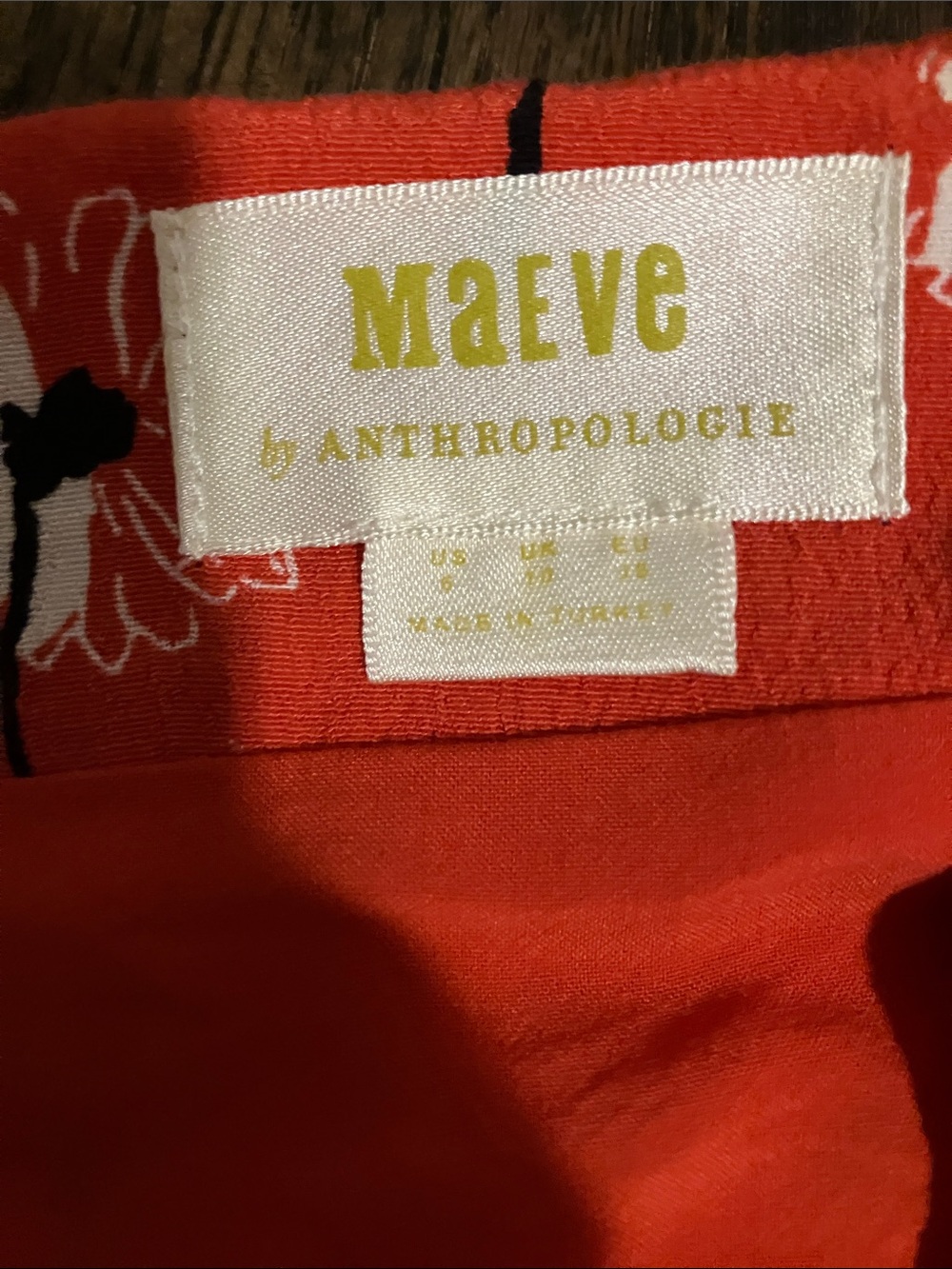 Maeve by Anthropologie Red Floral Midi Skirt - Picture 3 of 6
